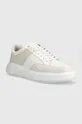 Δερμάτινα αθλητικά παπούτσια Calvin Klein LOW TOP LACE UP LTH λευκό