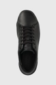 crna Kožne tenisice Calvin Klein LOW LACE UP LTH MONO