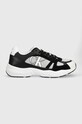 Calvin Klein Jeans sneakers RETRO TENNIS LACEUP pelle fiore nero YM0YM00696