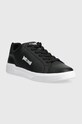 Just Cavalli bőr sportcipő 75QA3SB3ZP287899 fekete AW23