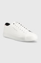 Tommy Hilfiger sneakersy skórzane TH HI VULC CORE LOW FM0FM04687 biały AW23