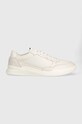 Tommy Hilfiger sneakers din piele ELEVATED CUPSOLE MONO DETAIL mic de statură bej FM0FM04698