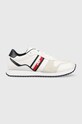 Δερμάτινα αθλητικά παπούτσια Tommy Hilfiger RUNNER EVO LEATHER δέρμα σαμουά λευκό FM0FM04714