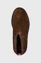 Semišové topánky chelsea Tommy Jeans TJM CHELSEA HIGH BOOT hnedá EM0EM01205