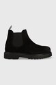 Tommy Jeans botine din piele intoarsa TJM CHELSEA HIGH BOOT casual negru EM0EM01205