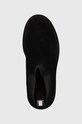 Tommy Jeans botine din piele intoarsa TJM CHELSEA HIGH BOOT negru EM0EM01205