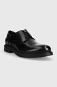 Kožené poltopánky BOSS Saul 50496010.001 čierna AW23