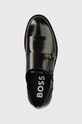 BOSS półbuty skórzane Saul czarny 50496067.001