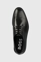 BOSS półbuty skórzane Larry-L czarny 50497778.001