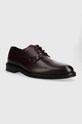 BOSS półbuty skórzane Larry-L 50497778.601 bordowy AW23