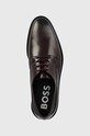 BOSS półbuty skórzane Larry-L bordowy 50497778.601