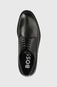 чорний Шкіряні туфлі BOSS Baird