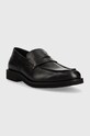 Кожаные мокасины BOSS Baird 50497853.001 чёрный AW23
