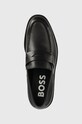 Кожаные мокасины BOSS Baird чёрный 50497853.001
