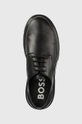 BOSS pantofi de piele Chanan negru 50498711.001