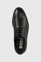 BOSS półbuty skórzane Larry czarny 50498833.001