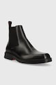 HUGO sztyblety skórzane Iker 50500436.001 czarny AW23