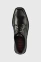 HUGO półbuty skórzane Iker czarny 50503649.001
