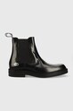 Кожаные полусапоги Karl Lagerfeld KRAFTMAN кожа чёрный KL11443.000