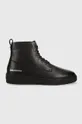 črna Usnjeni čevlji Karl Lagerfeld FLINT Moški