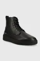 Usnjeni čevlji Karl Lagerfeld FLINT črna