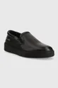 Karl Lagerfeld bőr tornacipő FLINT fekete