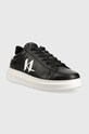 Karl Lagerfeld sneakersy skórzane KAPRI MENS KL52515A.000 czarny AW23