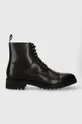 čierna Kožené topánky Polo Ralph Lauren Bryson Boot Pánsky