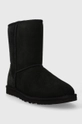 UGG velúr hócipő Classic Short 5800.BLK fekete AW23