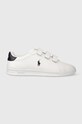 Polo Ralph Lauren sneakers din piele Hrt Crt 3Str mic de statură alb 809913461001.100