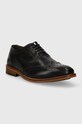 Barbour półbuty skórzane Isham MFO0693BK71 czarny AW23