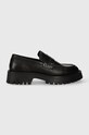 Кожаные мокасины Guess GORIZIA MOC кожа чёрный FM8GOM.LEA12.BLACK