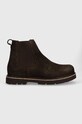 Birkenstock botine din piele întoarsă Highwood casual maro 1025726