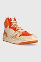 Lacoste sneakers in pelle L001 MID 46SFA0027 arancione AW23