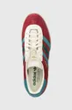 burgundia adidas Originals sneakers din piele întoarsă Gazelle
