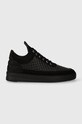 Kožené tenisky Filling Pieces Low Top Quilted přírodní kůže černá 10100151861