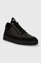 Kožené tenisky Filling Pieces Low Top Quilted 10100151861 černá AW23