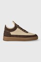 Filling Pieces sneakersy skórzane Low Top Quilted niska brązowy 10100151933