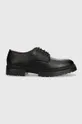 nero Tommy Hilfiger scarpe in pelle COMFORT CLEATED THERMO LTH SHOE Uomo