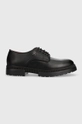 чорний Шкіряні туфлі Tommy Hilfiger COMFORT CLEATED THERMO LTH SHOE Чоловічий