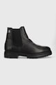 Кожаные ботинки Tommy Hilfiger COMFORT CLEATED THERMO LTH CHEL кожа чёрный FM0FM04650
