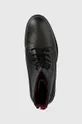 чорний Шкіряні черевики Tommy Hilfiger COMFORT CLEATED THERMO LTH BOOT