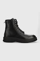 Kožené boty Tommy Hilfiger TH EVERYDAY CLASS TERMO LTH BOOT casual černá FM0FM04658