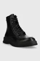 Δερμάτινα παπούτσια Tommy Hilfiger TH EVERYDAY CLASS TERMO LTH BOOT μαύρο
