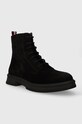 Велурени обувки Tommy Hilfiger HILFIGER CORE SUEDE BOOT FM0FM04674 черен AW23