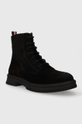 Замшеві кросівки Tommy Hilfiger HILFIGER CORE SUEDE BOOT чорний