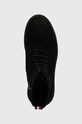 Велурени обувки Tommy Hilfiger HILFIGER CORE SUEDE BOOT черен FM0FM04674