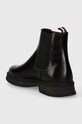 Обувки Кожени боти челси Tommy Hilfiger HILFIGER W ABRASIVATO LTH CHELS FM0FM04675 черен
