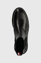 Кожени боти челси Tommy Hilfiger HILFIGER W ABRASIVATO LTH CHELS черен FM0FM04675