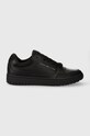 Sneakers boty Tommy Hilfiger TH BASKET CORE LEATHER potažená kůže černá FM0FM04727